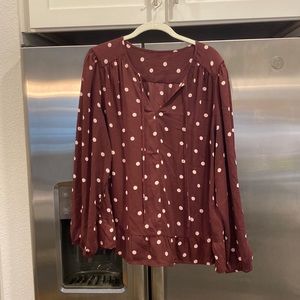 Loft polka dot blouse